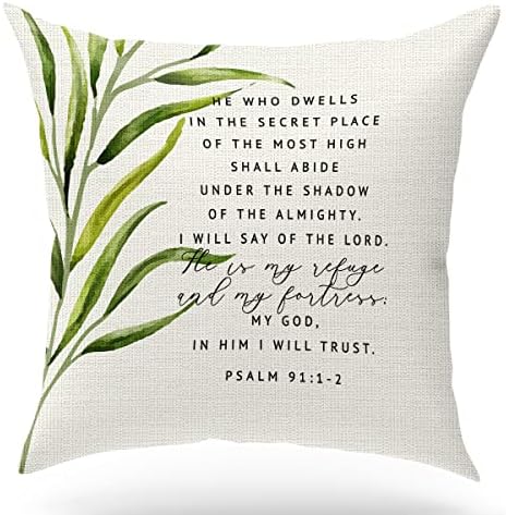 KongMoTree Bible Verse Throw Pillow Case, Blessing Gift, Scripture Art by KongMoTree