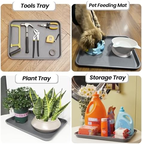 Boot Tray for Entryway Indoor, Heavy Duty Shoe Mat Trays 3 Packs, 16.7"x12.8" - Image 5