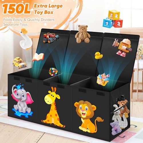 Extra Large Toy Box, Collapsible Storage Organizer - Image 2