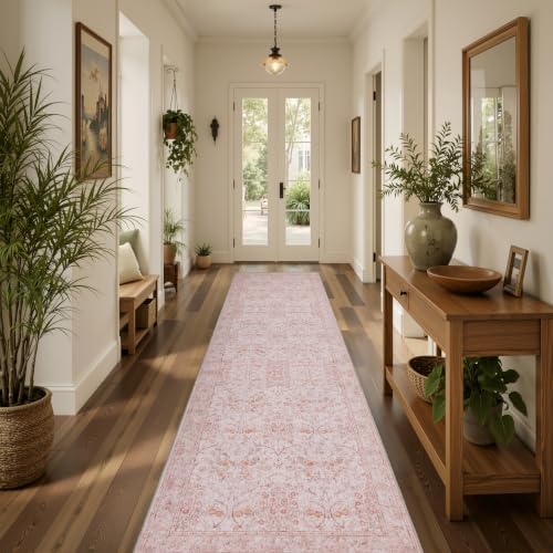 JOLLYVOGUE Runner Rug, 2x8 Washable Vintage Floral Rug by JOLLYVOGUE