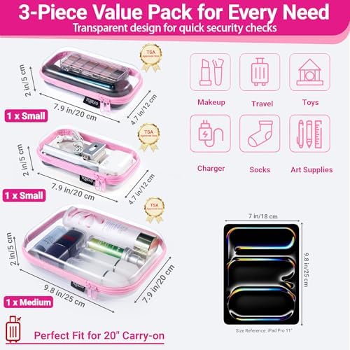 YQBRAO Clear Hard Shell Organizer Cases - Image 4
