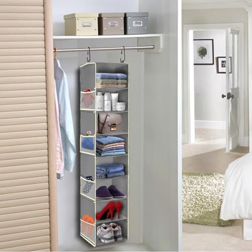 2 Pack Large-Sized Hanging Shoe Organizer 8-Shelf, Hanging Closet Organizer - Image 2