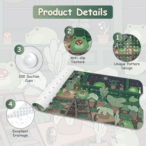 Non Slip Bathtub Mat, Frog Bath Mat - Image 4