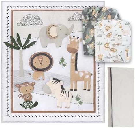 The Peanutshell 4 Piece Organic Cotton Baby Crib Bedding Set - Image 2