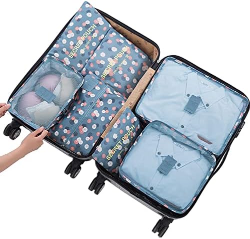 7 Set Packing Cubes Travel Luggage Packing Organizers by Fxkoolr
