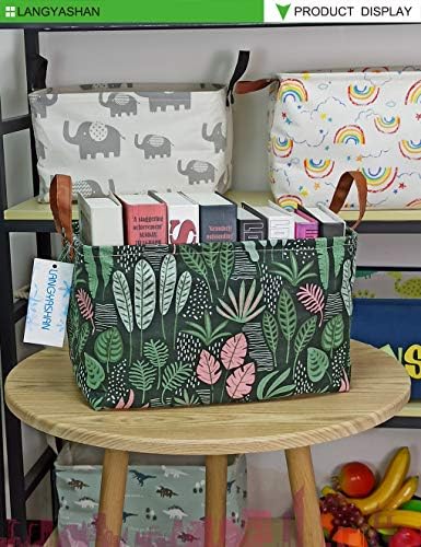 Rectangular Collapsible Full Leaf Storage Basket Nursery Organizer - Image 3