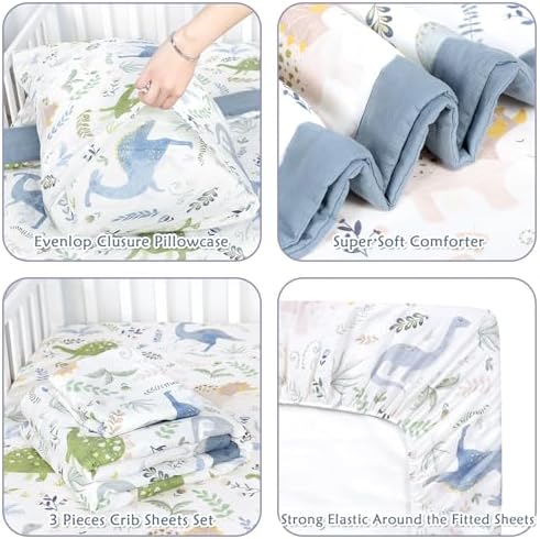 Pea Pod Muslin Toddler Bedding Set 3-Piece - Image 2