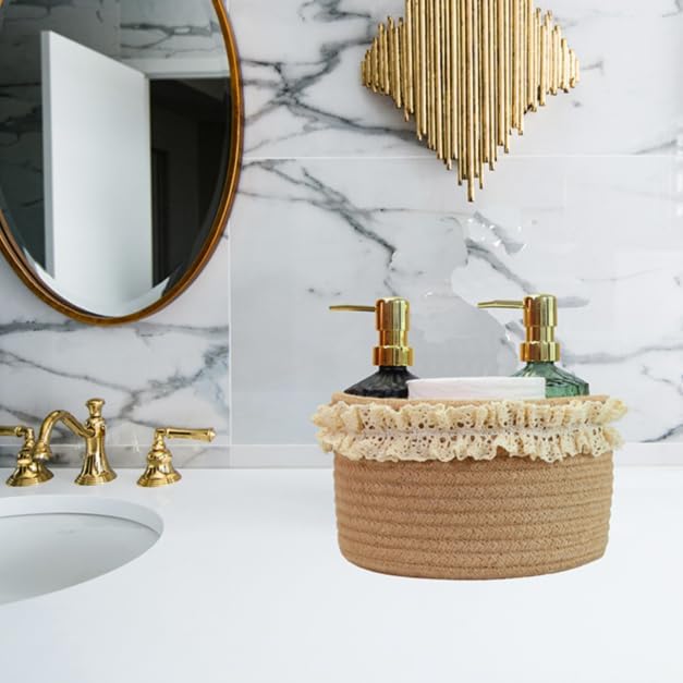 Basket for Gifts, Small Cute Decorative Jute Baskets for Baby - Image 6