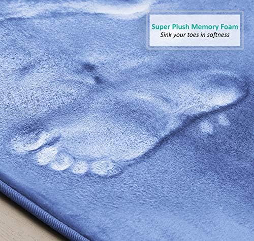 Clara Clark 2 Piece Bathroom Rugs, Velvet Memory Foam Bath Mat Set, Non-Slip - Image 6