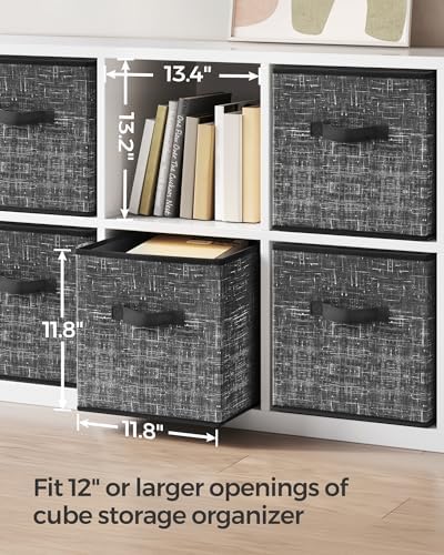 SONGMICS Storage Cubes, 11.8-Inch Foldable Closet Organizers - Image 4