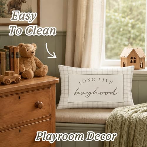 Long Live Boyhood Boy Nursery Decor 12x20 Pillow Cover - Image 3