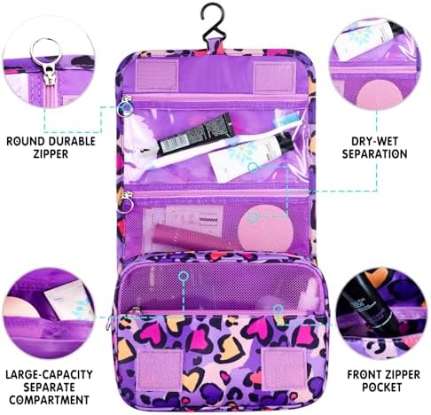 Kids Hanging Toiletry Bag for Girls, Travel Toiletry Bag for Little Young Girls - Image 5