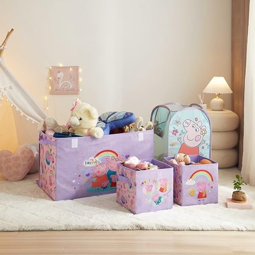 Idea Nuova Storage Cubes for Kids, 2 Pack Collapsible Fabric Bins - Image 7