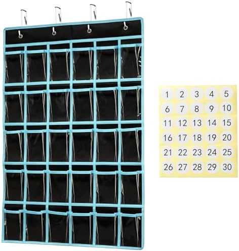 KEEPJOY Classroom Pocket Chart Organizer, Cell Phones Calculator Holder by KEEPJOY