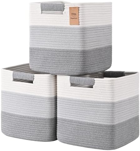11 Inch Storage Cubes, 3 Pack Cube Storage Bins by Degeyoyo