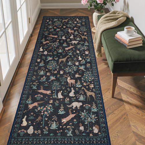 BESBLEE 2'6X6 Washable Kitchen Runner Rug, Animal Non Slip - Image 3