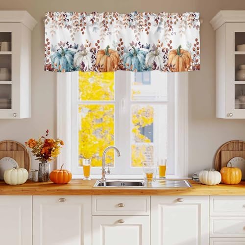 Fall Thanksgiving Kitchen Curtains Valances - Image 2