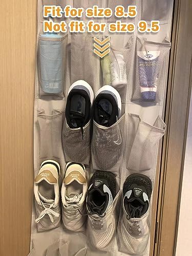 Amazon Basics 24 Medium Mesh Pocket Over-the-Door Hanging Shoe Organizer - Image 5