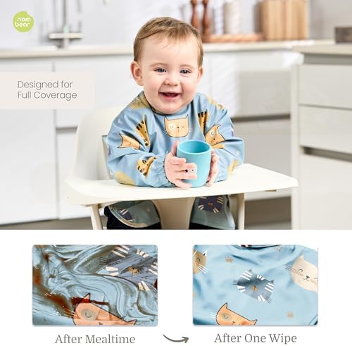 Waterproof Smock Baby Bibs for Eating - Image 2