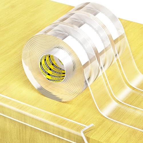 Clear Edge Protector Strip, 3 Pack x 1.18in x 9.84FT by MILEQEE