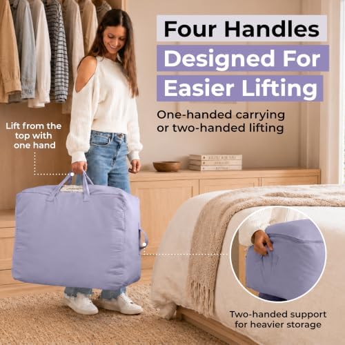 Soft Canvas Storage Bags with Zipper. Thick Breathable - Image 4
