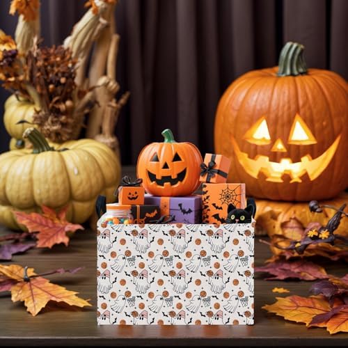 Large Halloween Basket Gift Cute Ghost Parties Decor Kid Trick or Treat Basket - Image 7