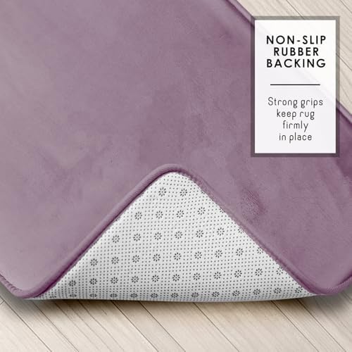 Clara Clark Bathroom Rugs, Velvet Memory Foam Bath Mat, Non-Slip Bath Rugs - Image 4