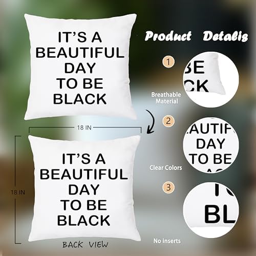 Black and White Quotes Pillow Cover 18x18, Modern Black Girls Boys Women Men - Image 2