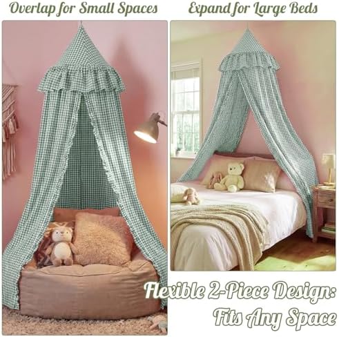 SmoothNovelty Gingham Plaid Bed Canopy - Image 5