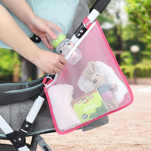 Accmor Universal Stroller Organizer, Side Sling Stroller Organizer, Mesh Cargo - Image 6