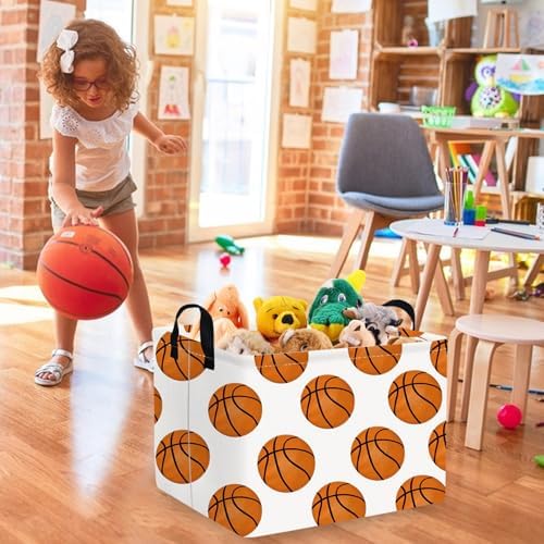 FXOLCSHE Rectangular Basketball Basket, Canvas Basketball Laundry Basket - Image 4