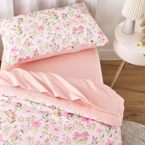 Wake In Cloud - Floral Toddler Bedding Set - Image 3