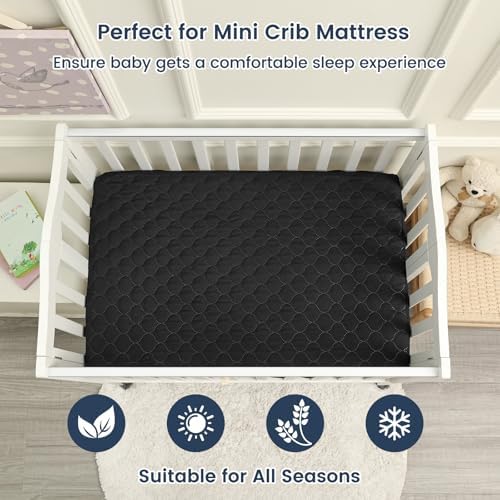 david's kids 2 Pack 38''x25'' Waterproof Mini Crib Mattress Protector, Fitted - Image 7