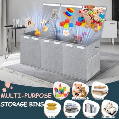 Extra Large Toy Box with Lids, Collapsible Storage Bin - Image 5