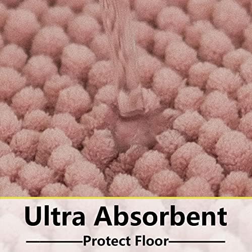 BOANKODU Bathroom Rugs Sets 2 Piece, Extra Soft Chenille Bath Mat Absorbent - Image 3