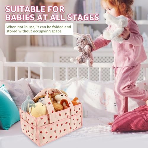 Baby Diaper Caddy Organizer, Portable Nappy Caddy Storage Basket - Image 7