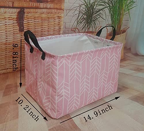 Girls Storage Basket Foldable Pink Box Baby Hamper Collapsible Organizer Bin - Image 2
