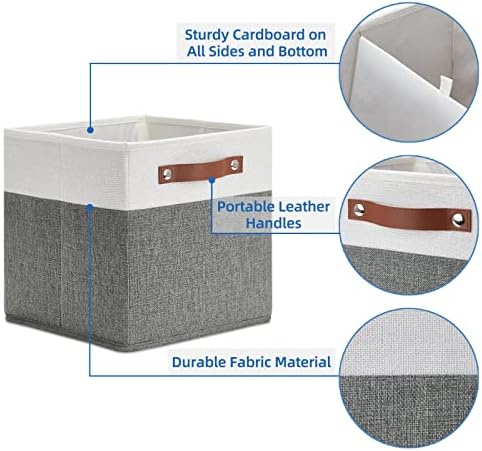 Temary Cube Storage Bins 4 Pack Storage Cubes 11?11 Fabric Storage Bins - Image 3