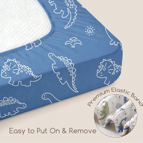 3 Pack Baby Crib Sheets for Boys Girls 52x28 Fitted Crib Sheet - Image 5