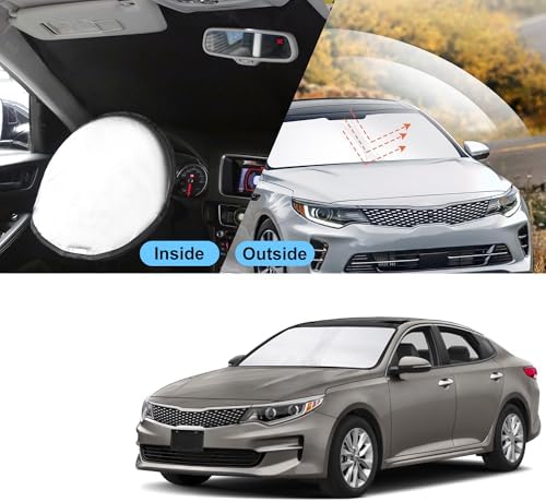 TINGLU Sun Shade for Kia Optima 2016-2020 Accessories Windshield Sun Shade - Image 6