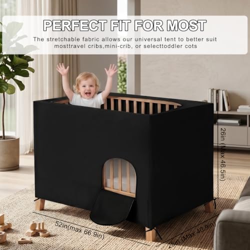 Blackout Crib Cover, Breathable Canopy - Image 2
