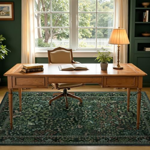 Tree of Life 4x6 Entryway Rug, Low Pile Thin Washable Throw Rug - Image 3