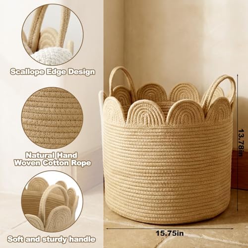 LemonRoad Round Woven Basket Brown - Image 2