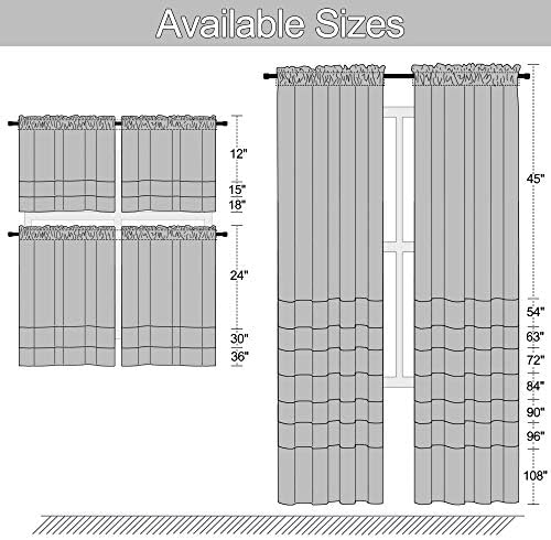 DONREN 2 Pack Blackout Window Valances - Image 7