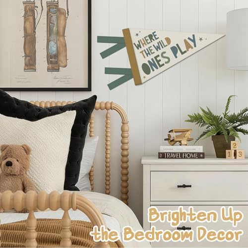Playroom Wall Decor, Kids Playroom Pennant Felt Banners Flags - Image 4