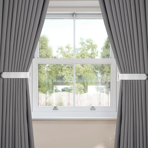 Groleca 2 Pack Metal Curtain Holdbacks Modern Curtain Tiebacks - Image 2