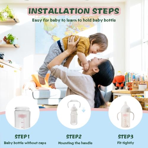 Baby Bottle Handles Compatible for Pigeon Wide Neck Bottles, Feeding Bottles - Image 5