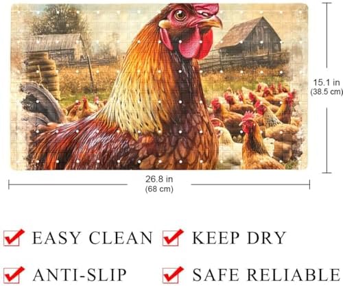 Bath Tub Shower Mat, Washable Bathtub Floor Mats, Suction Cups and Drain Holes - Image 4