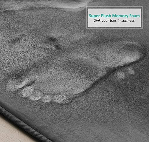 Clara Clark 2 Piece Bathroom Rugs, Velvet Memory Foam Bath Mat Set, Non-Slip - Image 6