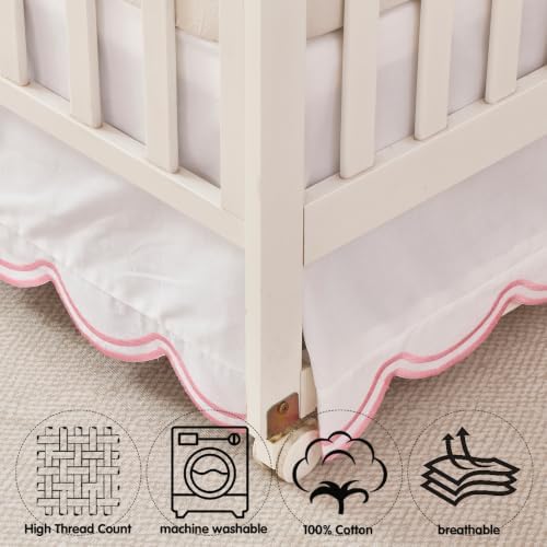 Brandream Organic Cotton Crib Skirt - Image 3